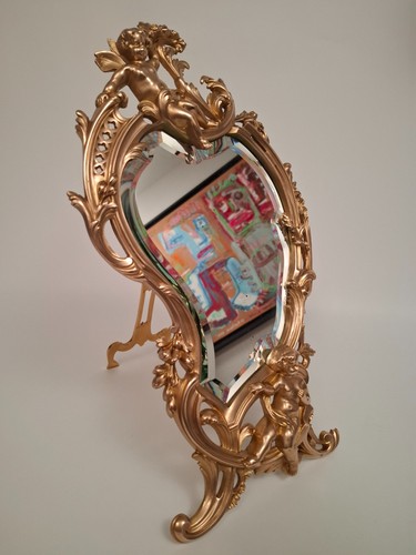Miroir bronze style - en,