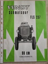 Original Fendt FLS 237 Narrow Gauge Tractor Brochure 1950s 60s
