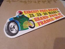 Old motorcycle sticker circuit Paul Ricard Grand Prix de France 1975 75