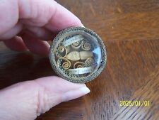 Antique 19th Century Boxwood Round Reliquary. Ref n°1