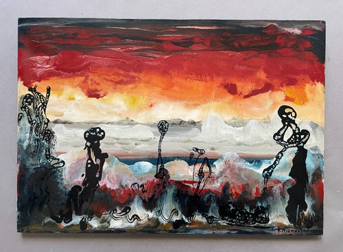 Abstraction tableau signé - abstraction,,