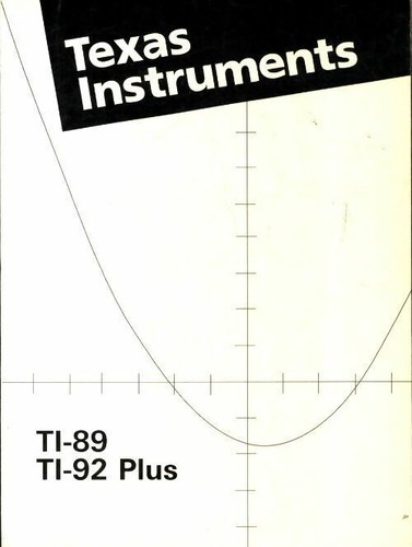 Ti 92 plus manuel - /, ti-92