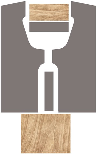 Stickers gris bois borne - gris, et