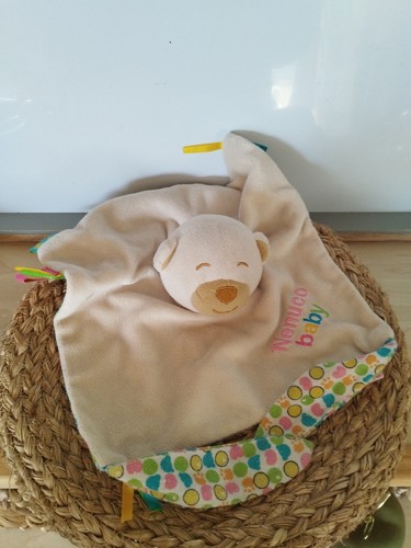 Doudou plat ours - plat, revers