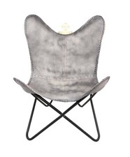 Chaise Papillon Gris Sur Pied
