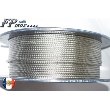 Rouleau 100m cable 5mm inox - 100m,
