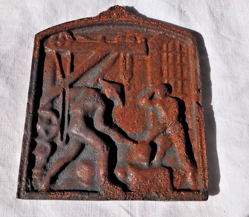 Ancienne plaque fonte - ancienne, en