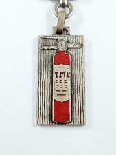 KEYCHAIN - FIRE EXTINGUISHER TMI - Roland BOEUF Tananarive - 1960s - ENAMELED METAL -