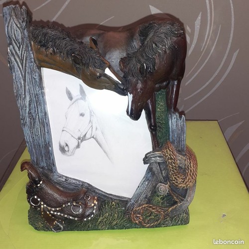 Très beau cadre motif - , cheval