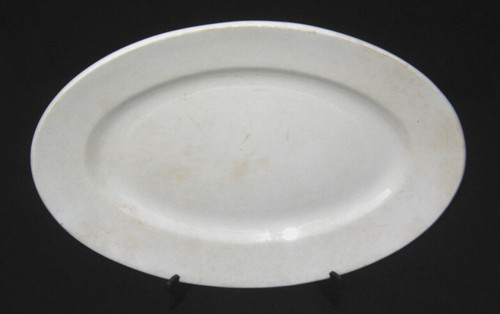 Grand plat blanc faïence - plat,