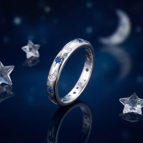 Bague argent 925 - argent, lune