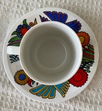 Vintage Villeroy & Boch ACAPULCO COFFEE TEA CUP & SAUCER Porcelain Milano h7.5cm