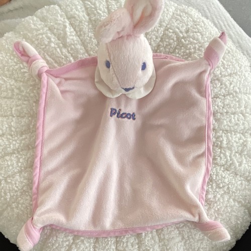 Doudou plat picot lapin - doudou,