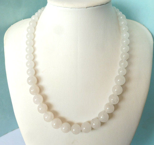 Collier jade blanc - jade,