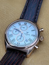 Montre Yema Quartz Homme Acier Rose 42mm 24h Dual Time Jour Date YMHF1261 NOS