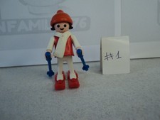 PLAYMOBIL vintage city sports d'hiver enfant fille skis du set 3467 de 1984 #1