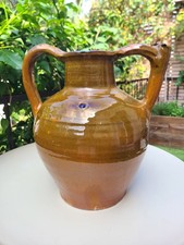 Large antique glazed terracotta (ceramic) jug. southern pottery...