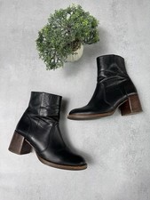 Chie Mihara Bkack Women Ankle Boot Size 39 US 9 Leather