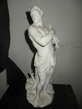 superbe ancien faune  ou satyre diable en biscuit de sevres