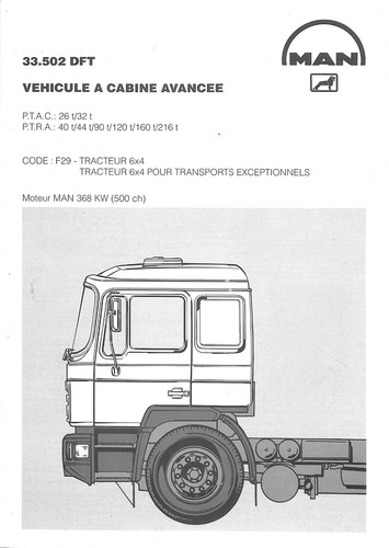 Man trucks tracteur 33 502 - man, 33.502