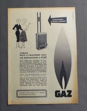 VINTAGE ADVERT CLIPPING ADVERTISING AD 200917 / GAS RADIATOR NEVER ANYTHING CR