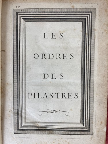 Les ordres pilastres - de,
