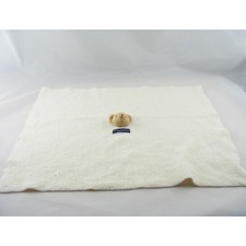 Doudou plat carré ours beige