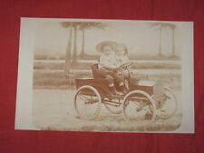 No. 4170 / photo reproduction 2 children in pedal car circa 1905