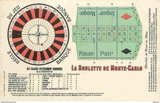Games - Monte Carlo Roulette - Precursor - Casino - Old Postcard - See Scans Straight