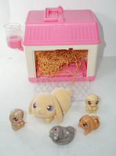 MOOSE Little Live Pets Rabbits Mummy & 4 Babies Bunnies & Cage Set Toy Pet