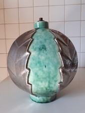 lampe art déco emaillée vert
