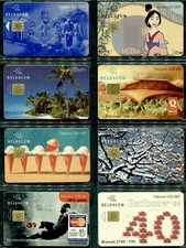 BELGIQUE - Lot de 8 cartes téléphoniques à puce