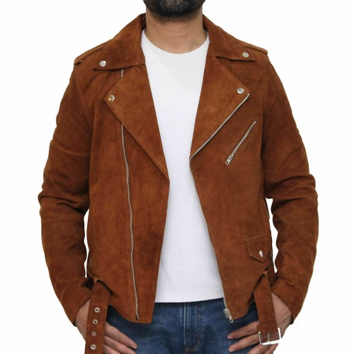 Veste cuir suédé agneau - cuir, d'agneau