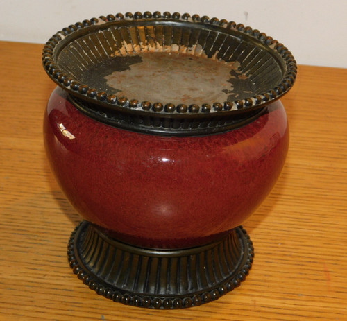 Vintage pot vase support - pot,