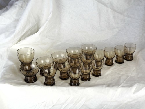 Set verres fumés noirs - 17,