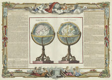 Antique Map "Globe Terrestre [and] Globe Celeste" Brion de la Tour, 1761