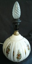 Porcelain bedside lamp flowers & gold - REF 97 - classic charm
