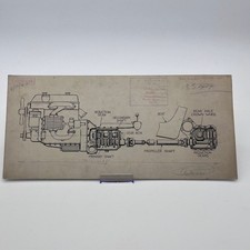 Original 1946 Autocar Artwork – Engine–Gearbox–Rear Axle Drivetrain