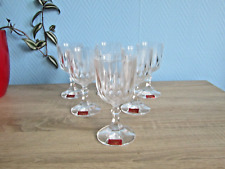 6 Bayel Crystal Wine Glasses Galvani Model 14cm Signed