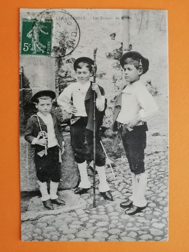 Old postcard scenes and - , types
