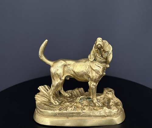 Chien chasse bronze - chien,