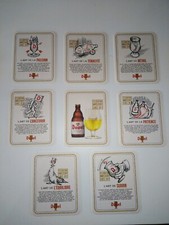 8 Sous verres bock coaster bière belge duvel tripel different l'art de la 