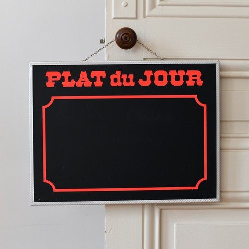 Ancien panneau restaurant plat - ancien,