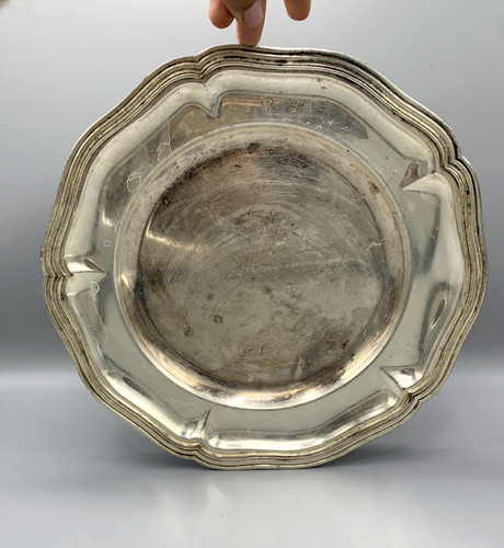 Plat service rond métal - rond, en