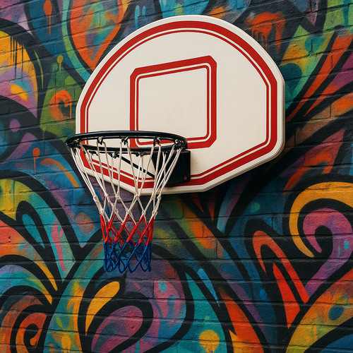 Panier basket ball mural - de, basket-ball