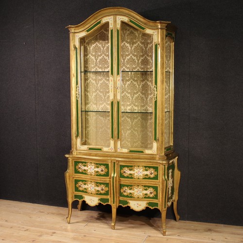 Vitrine double corps meuble