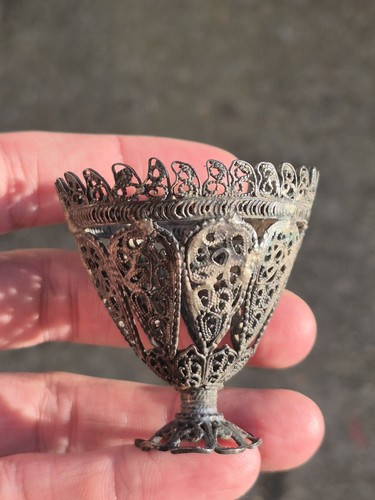 Coquetier zarf argent - coquetier,