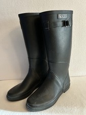 AIGLE/Rain boots/Womens/37EU/6.5US/BLK/Waterproof/High Top