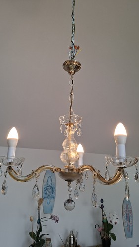 Lustre ancien pampilles - lustre, à
