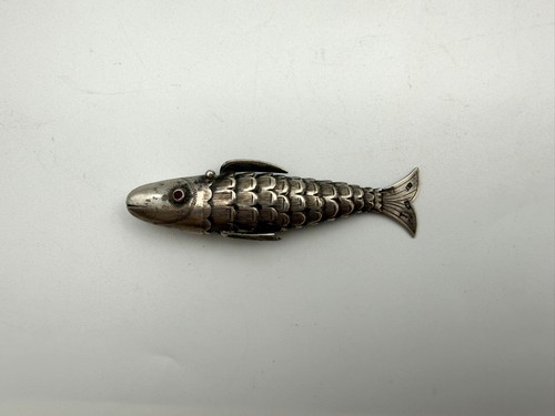 Poisson articulé argent - articulé, en